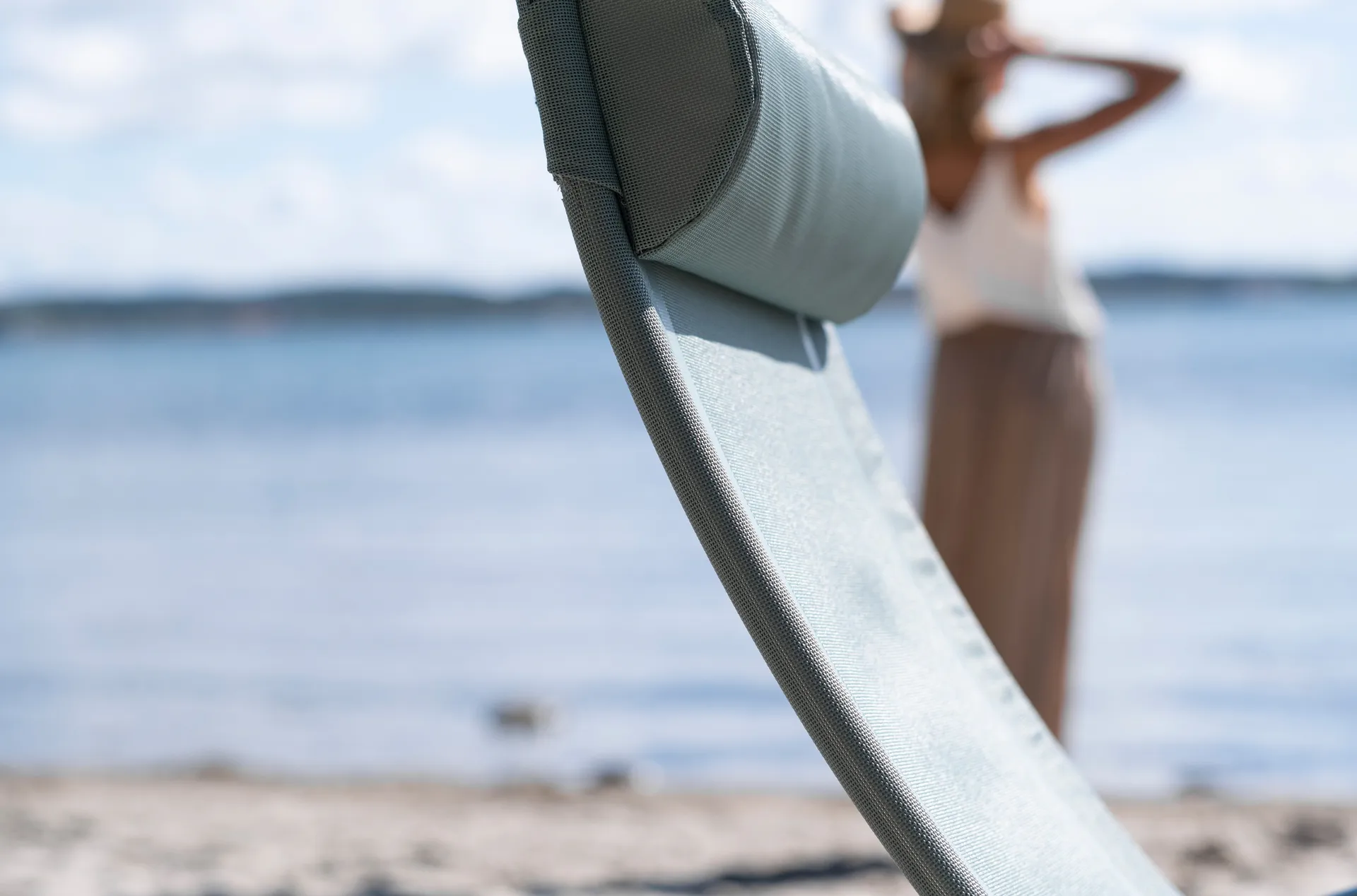 Amigo/Samba nekkussen, Stof salie groen Fiam