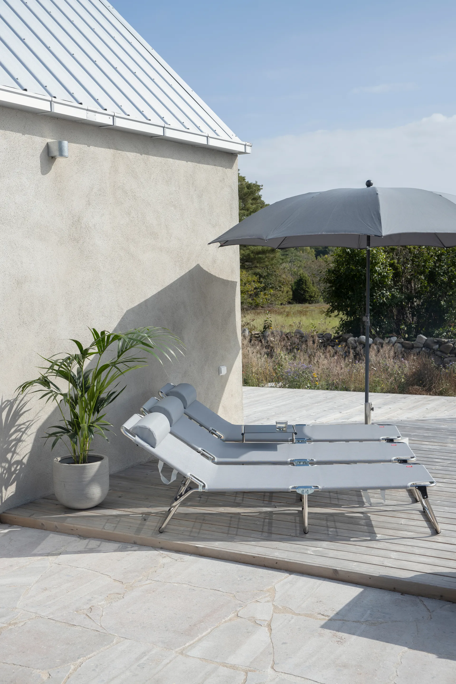 Amigo/Samba nekkussen, Textaline grey Fiam