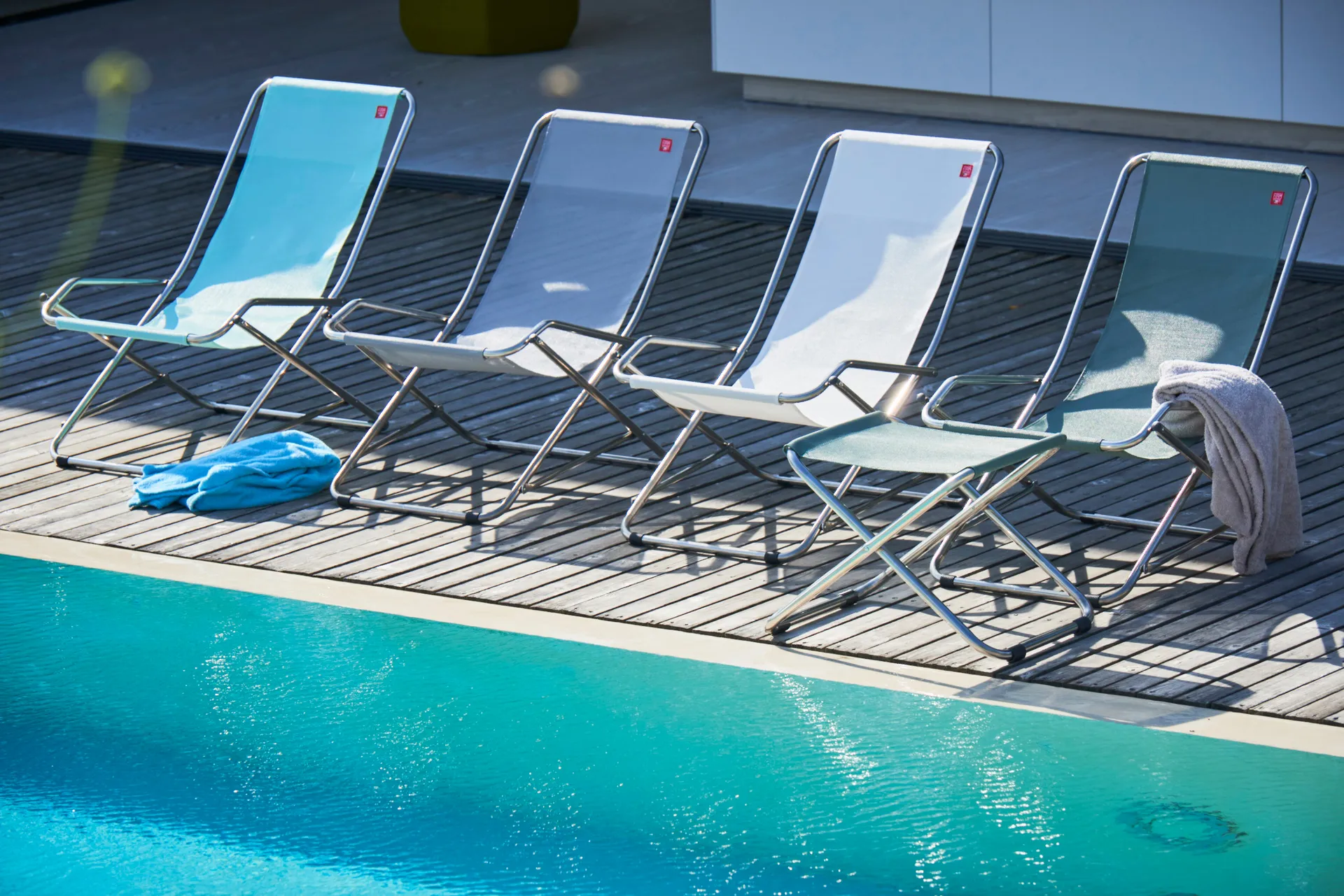 Dondolina zonnestoel, Wit Fiam