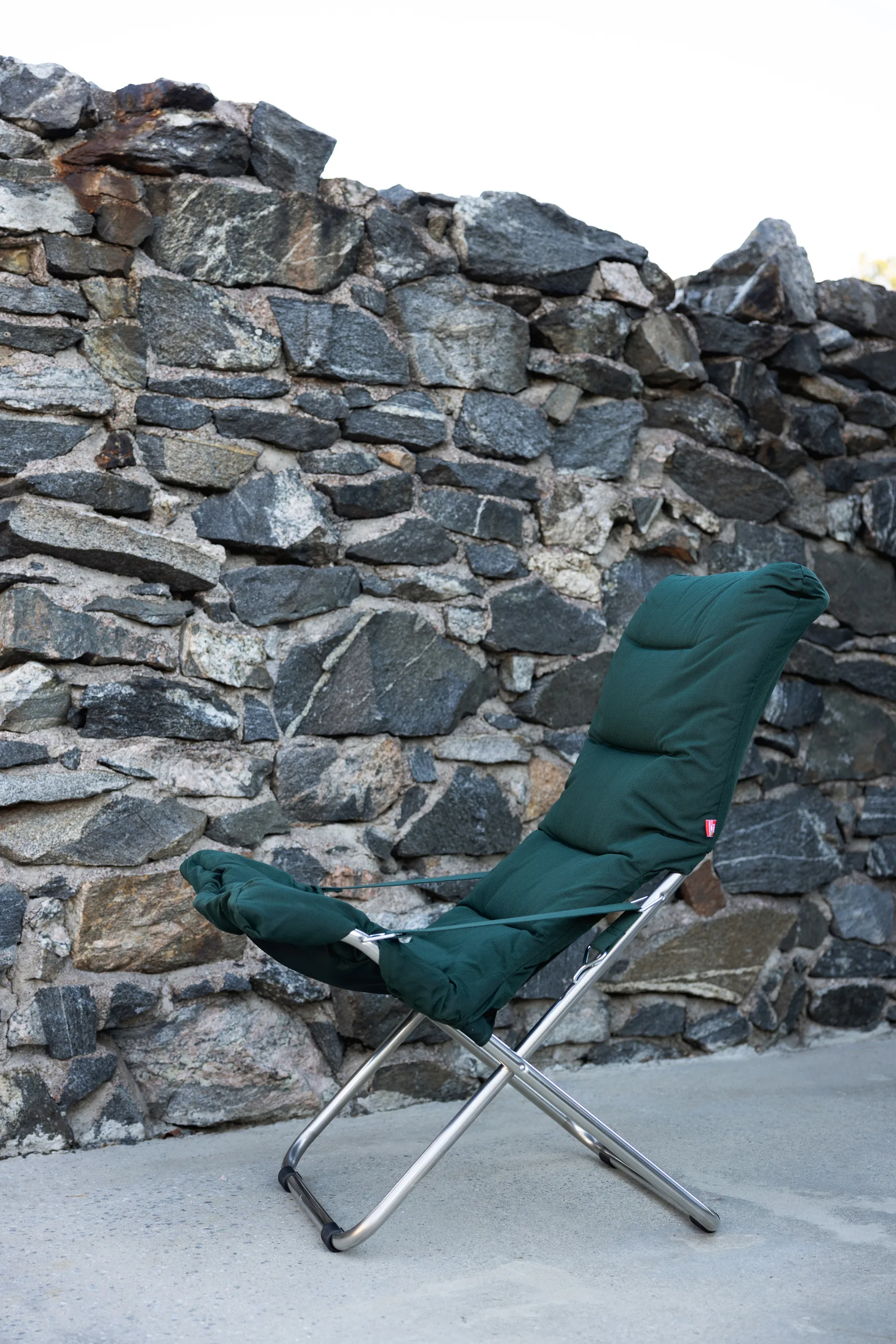 Fiesta Soft zonnestoel, Stof donkergroen-aluminiumframe Fiam