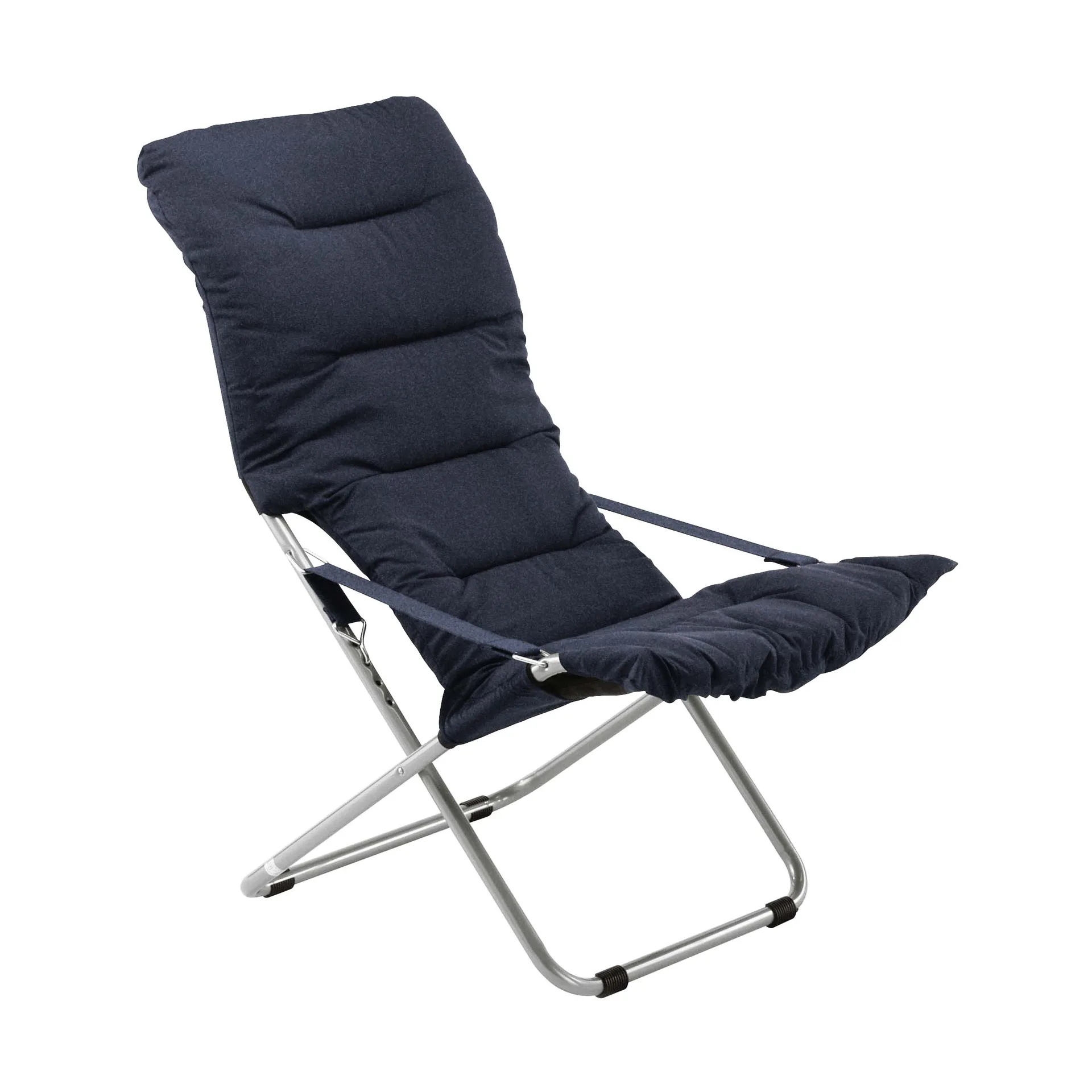 Fiesta Soft zonnestoel, stof navy, aluminium frame Fiam