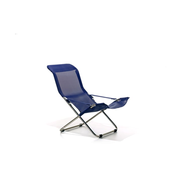 Fiesta Soft zonnestoel, stof navy, aluminium frame Fiam