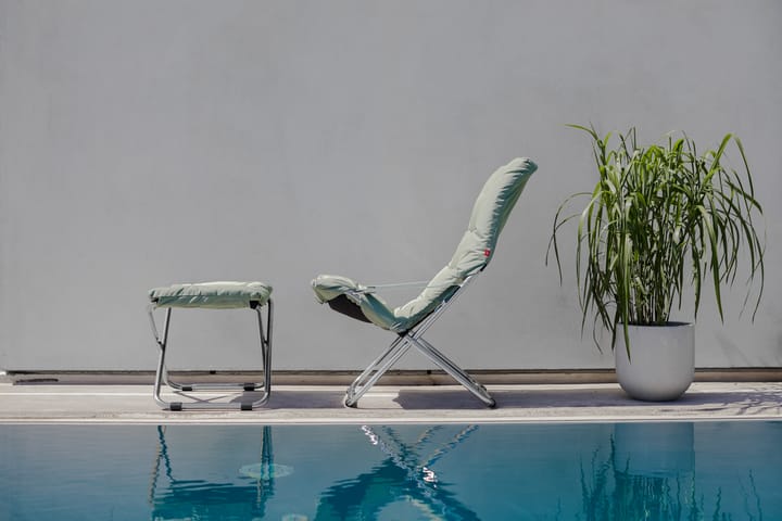 Fiesta Soft zonnestoel, Stoffen salie groen-aluminium frame Fiam