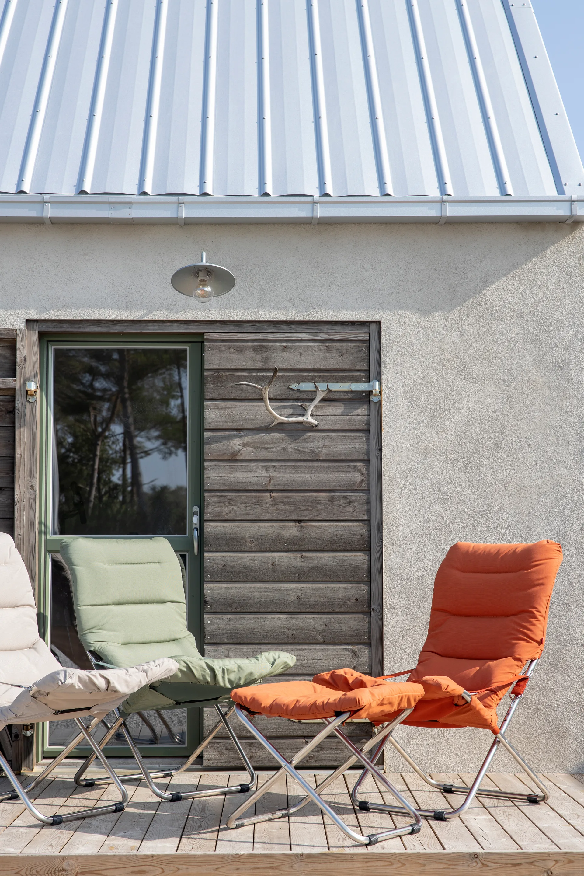 Fiesta Soft zonnestoel, Stoffen salie groen-aluminium frame Fiam