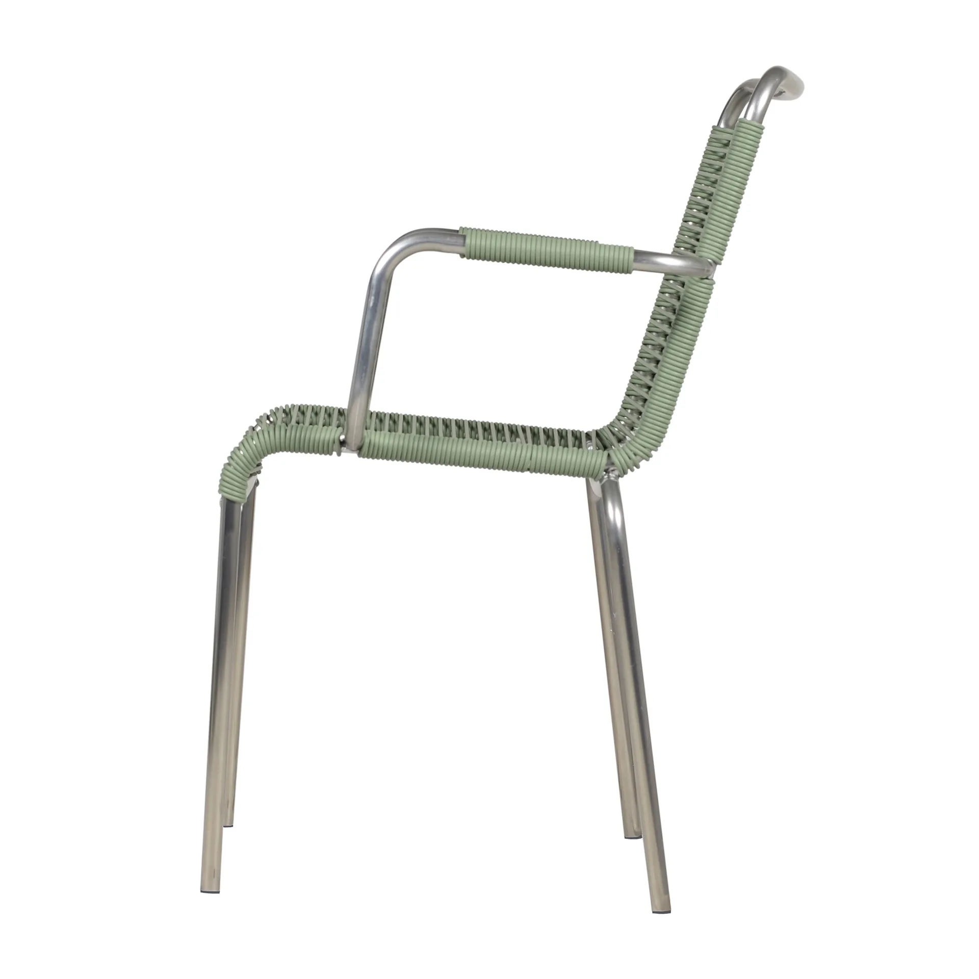 Mya armstoel aluminium, Sage green Fiam