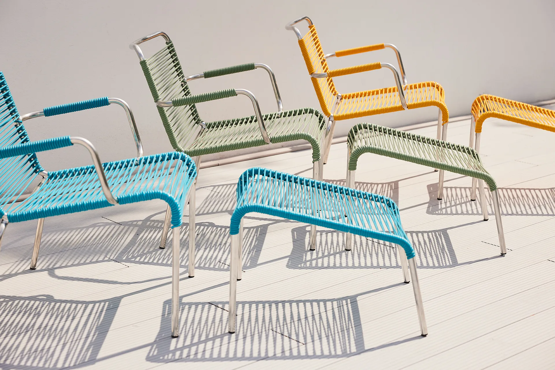 Mya Lounge voetenbank, Sage green Fiam