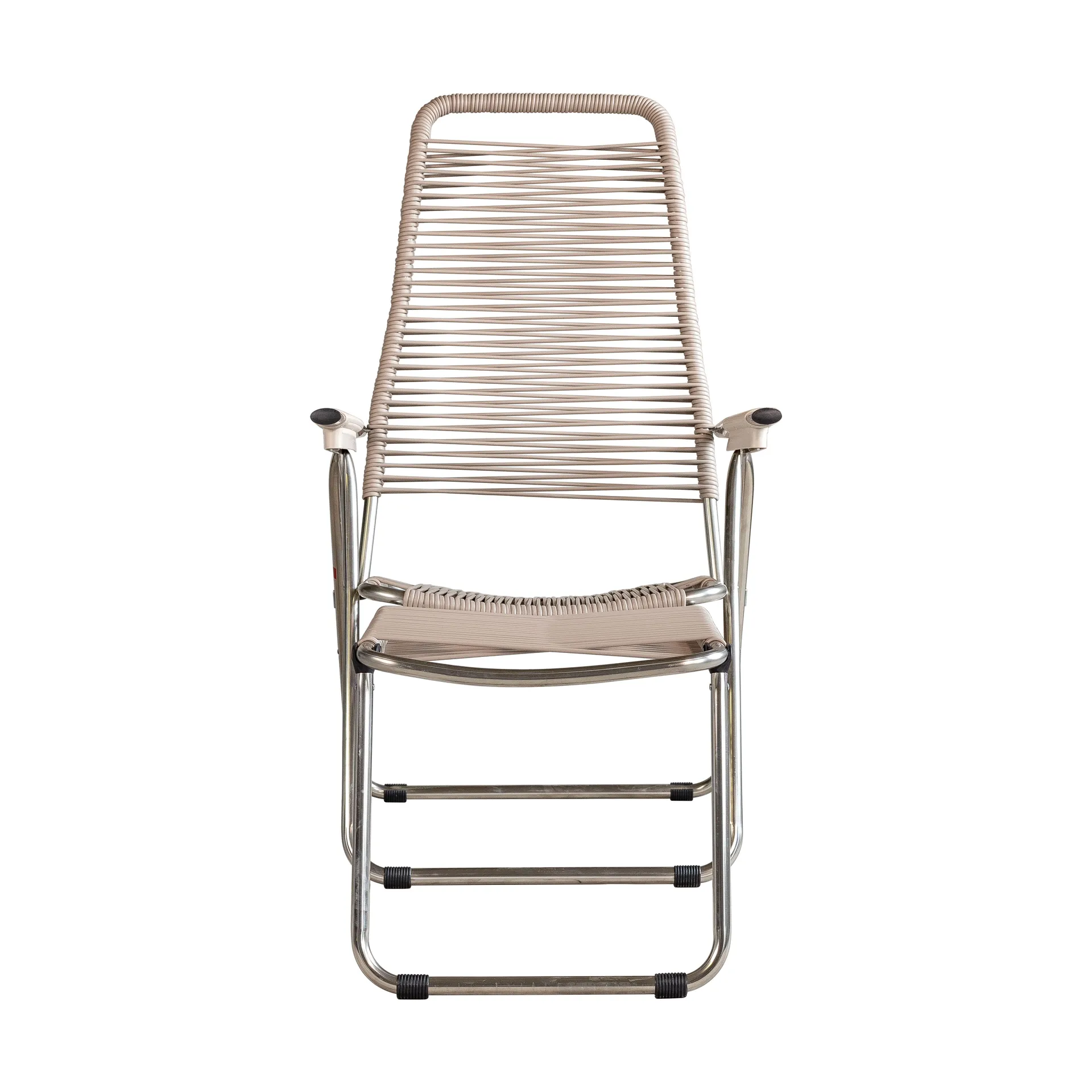 Spaghetti ligstoel met voetensteun, Taupe Fiam