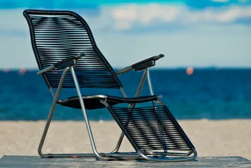 Spaghetti ligstoel met voetensteun - Zwart - Fiam