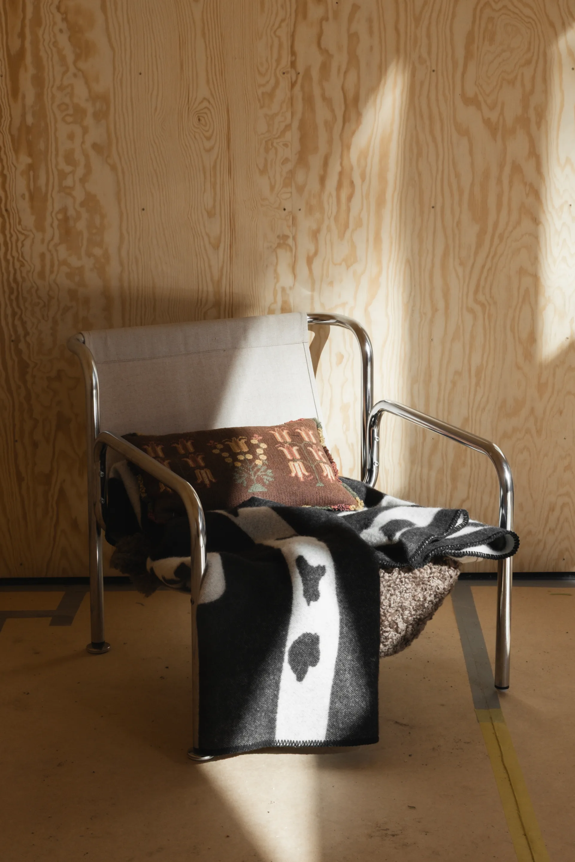 Berken fleece 130x180 cm, Black-white Fine Little Day