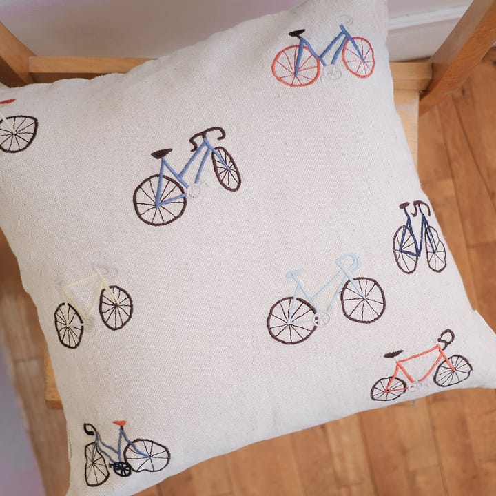 Bicycles kussenhoes 48x48 cm, Beige Fine Little Day
