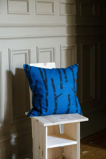 Birch kussenhoes 48x48 cm - Blauw-zwart - Fine Little Day
