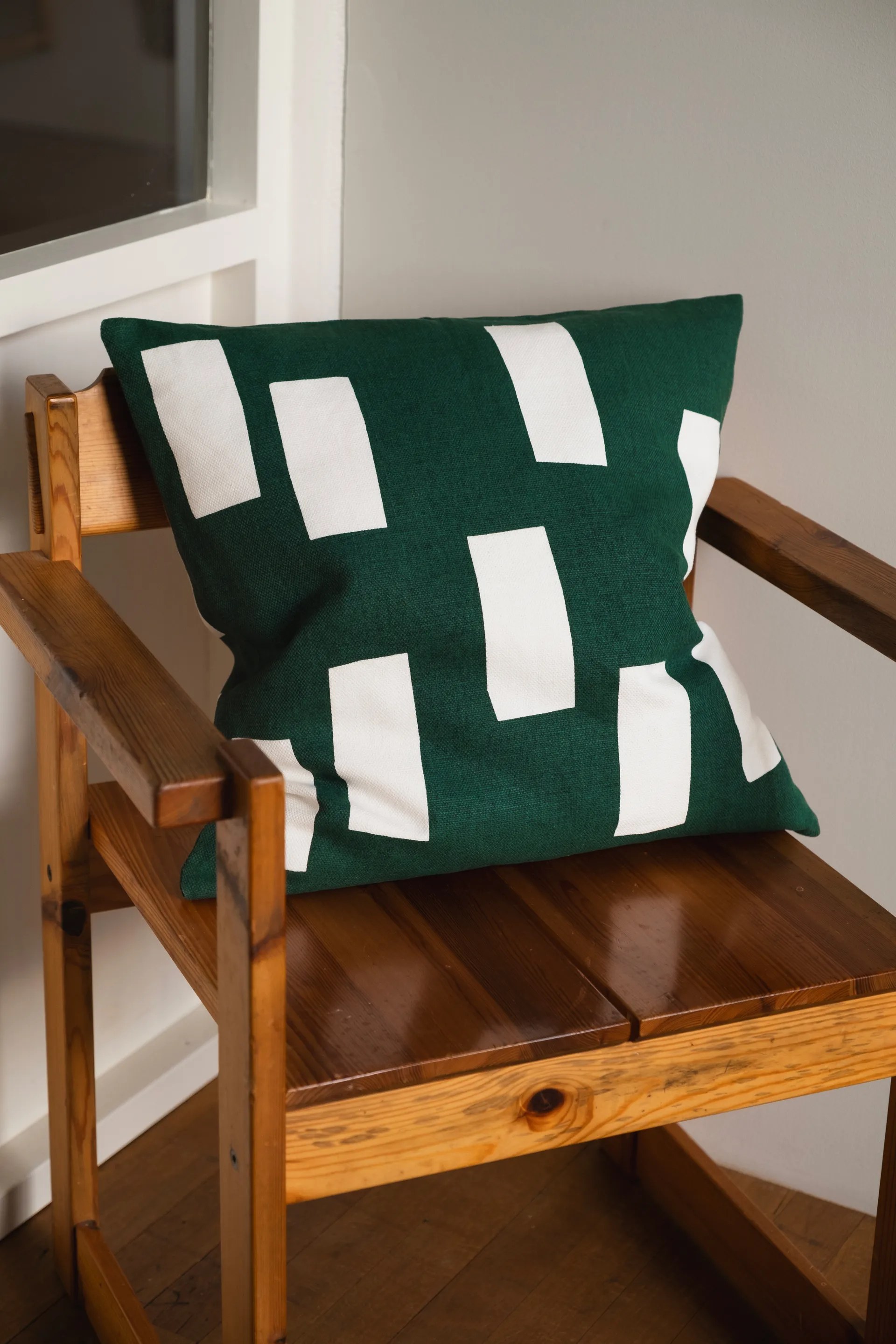 Block kussensloop 48x48 cm, Green Fine Little Day