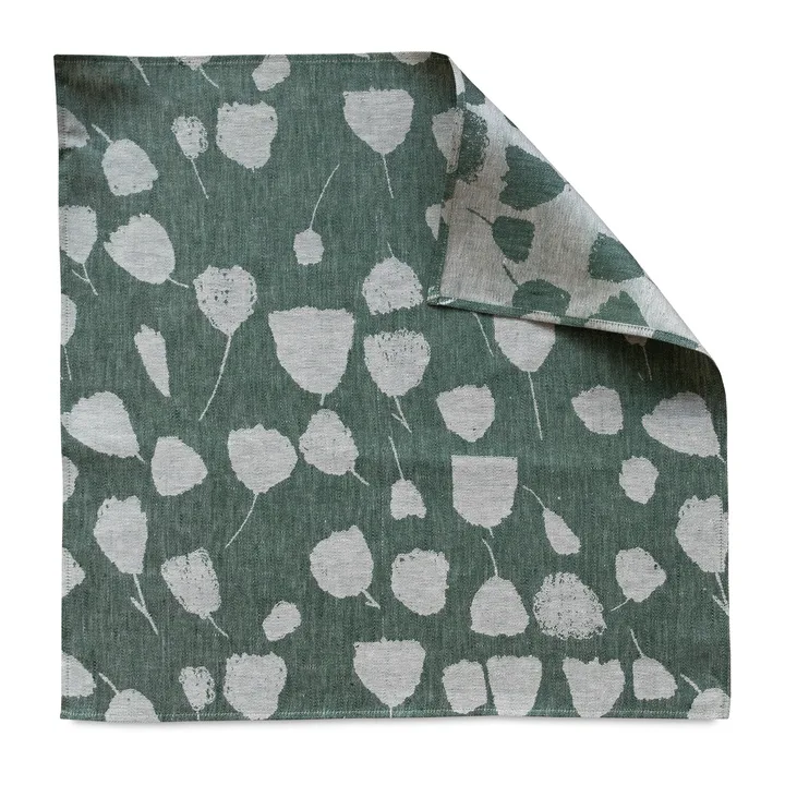 Bouquet keukendoek 58x58 cm - Groen-wit - Fine Little Day