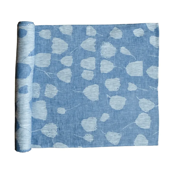Bouquet tafelloper 150x45 cm - Blauw-offwhite - Fine Little Day