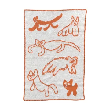 Cats wollen plaid - Oranje, 65x95 cm - Fine Little Day