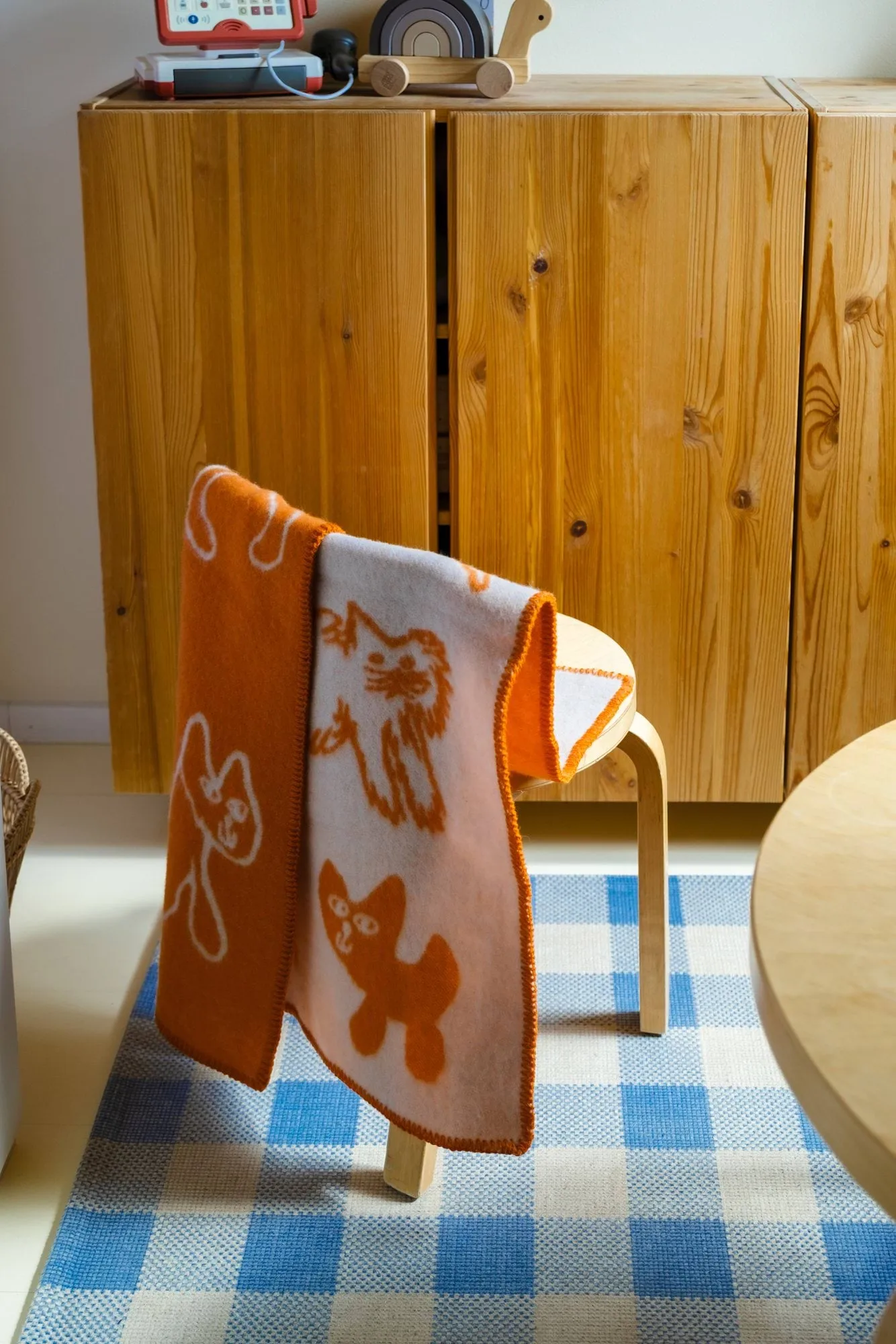Cats wollen plaid, Oranje, 65x95 cm Fine Little Day