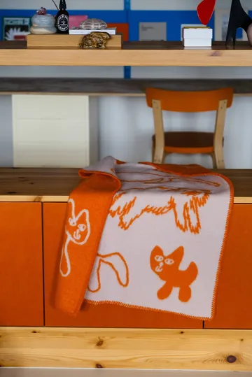 Cats wollen plaid - Oranje, 65x95 cm - Fine Little Day