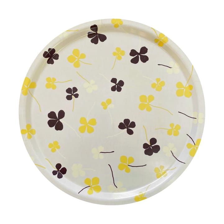 Clover dienblad Ø38 cm - White-yellow - Fine Little Day