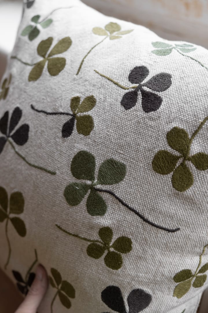 Clover kussenhoes 48x48 cm, Groen-natuur Fine Little Day