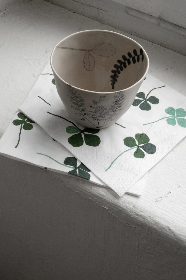 Clover servet 25-pack, Wit-groen Fine Little Day
