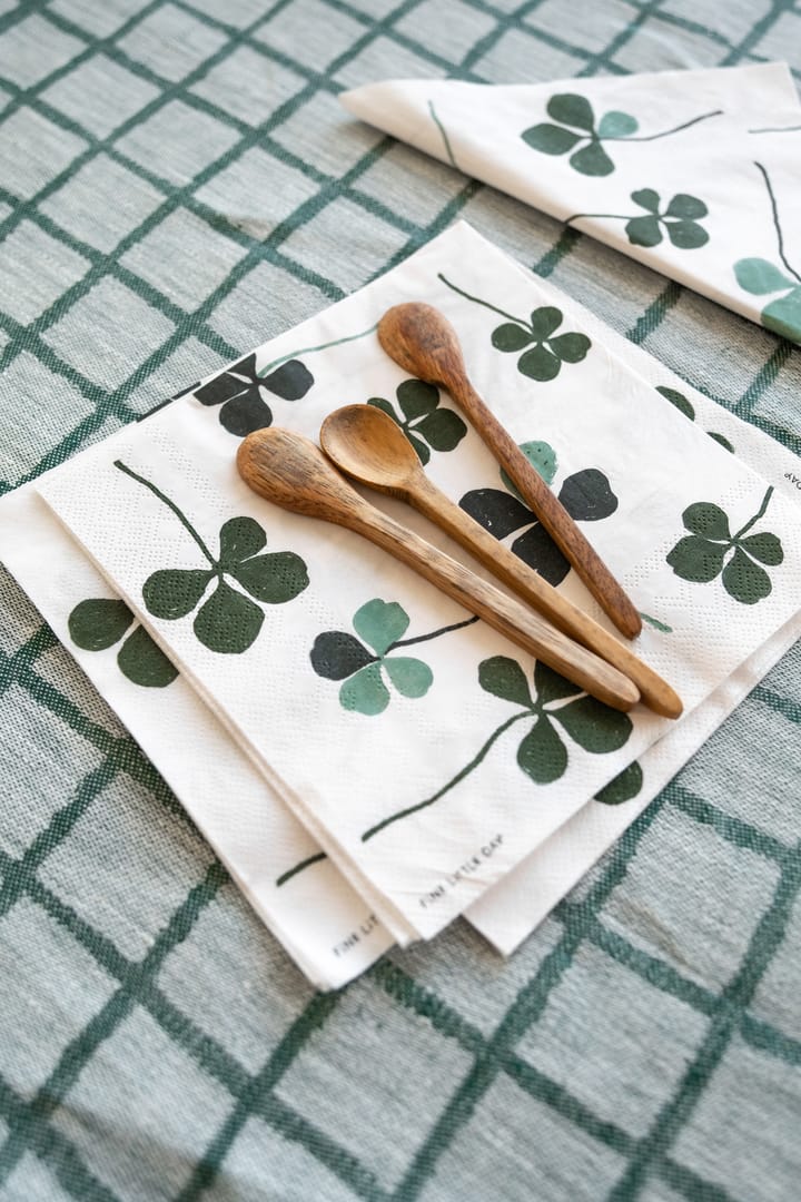 Clover servet 25-pack, Wit-groen Fine Little Day