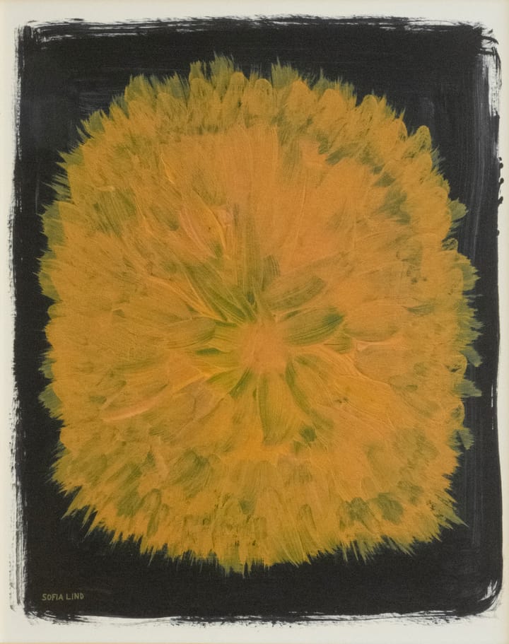 Dandelion poster 40x50 cm - Geel-zwart - Fine Little Day