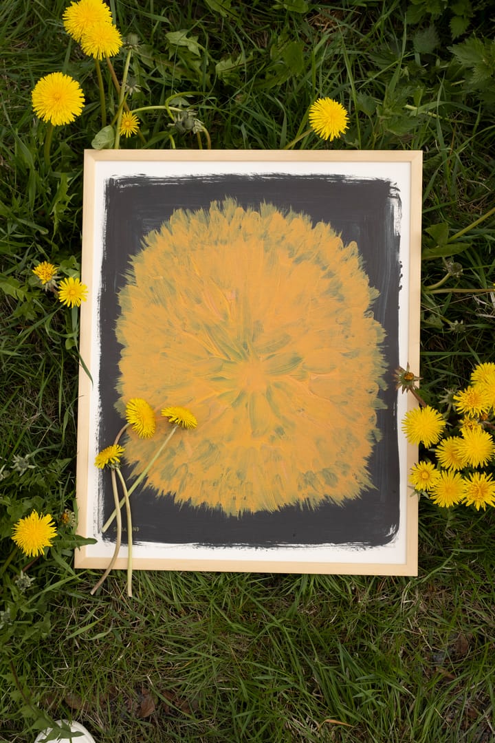 Dandelion poster 40x50 cm, Geel-zwart Fine Little Day