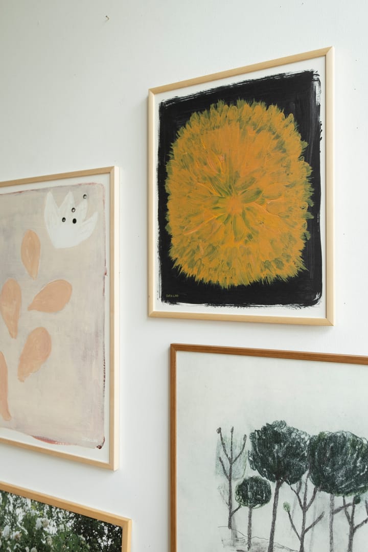 Dandelion poster 40x50 cm, Geel-zwart Fine Little Day