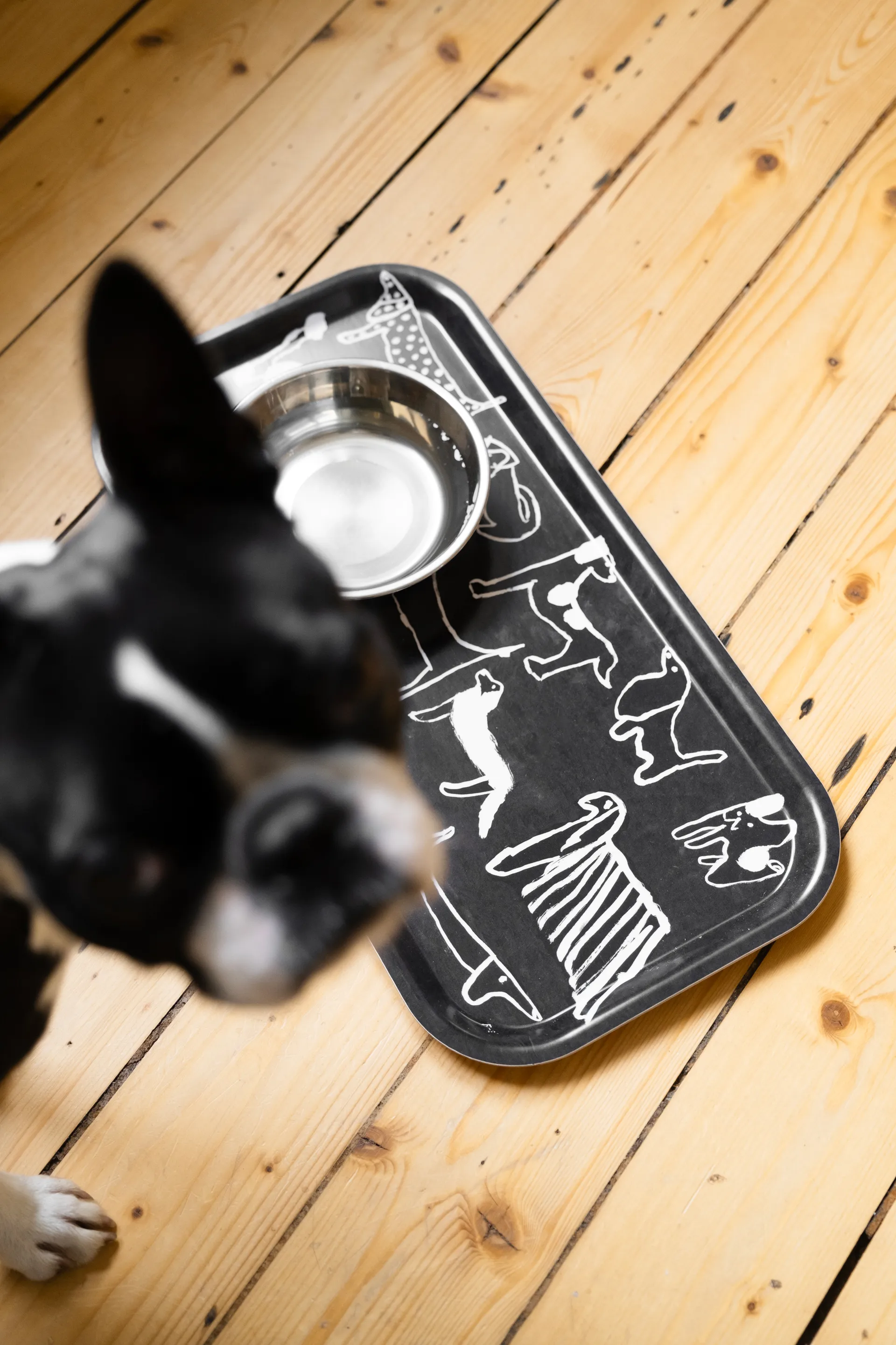 Dogs serveerplaat 22x43 cm, Black-white Fine Little Day
