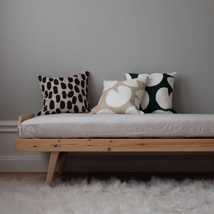 Dots kussenhoes 48x48 cm, Beige-zwart Fine Little Day