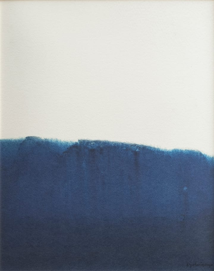 Dyeforindigo ocean 1 poster 40x50 cm - Blauw-wit - Fine Little Day