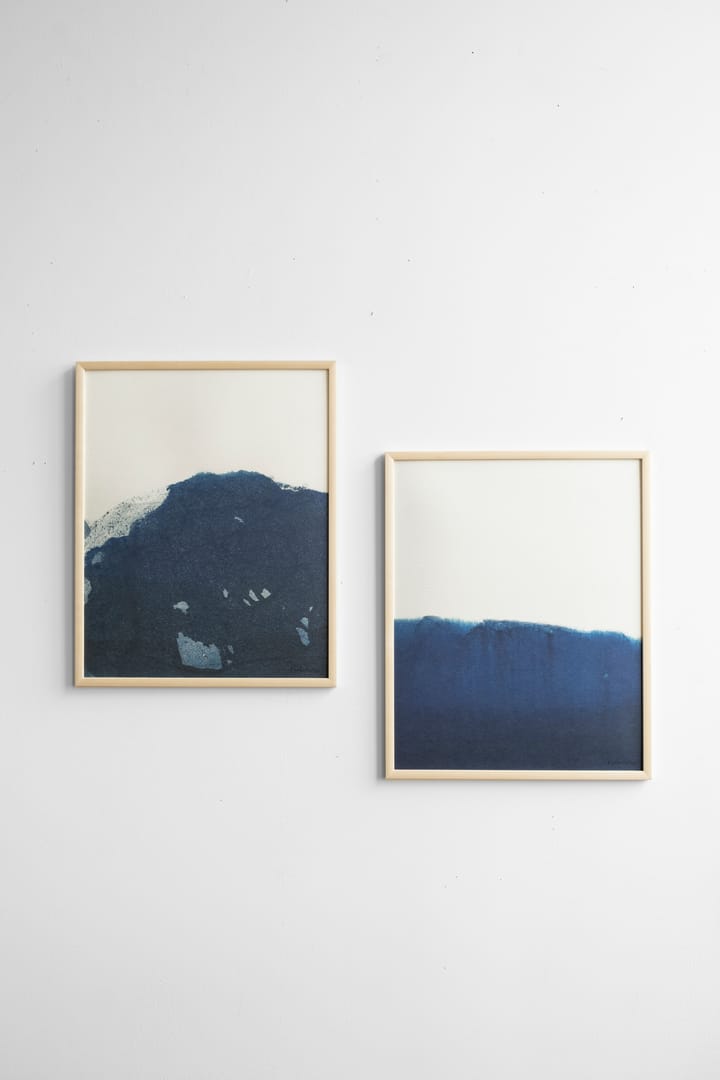 Dyeforindigo ocean 2 poster 40x50 cm, Blauw-wit Fine Little Day