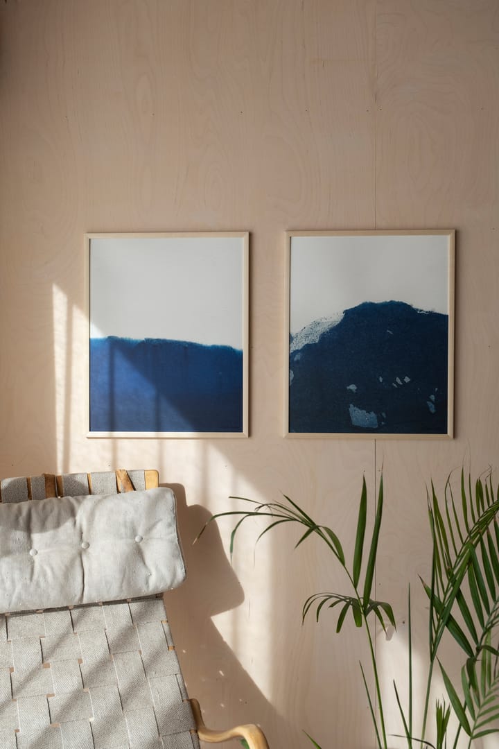 Dyeforindigo ocean 2 poster 40x50 cm, Blauw-wit Fine Little Day