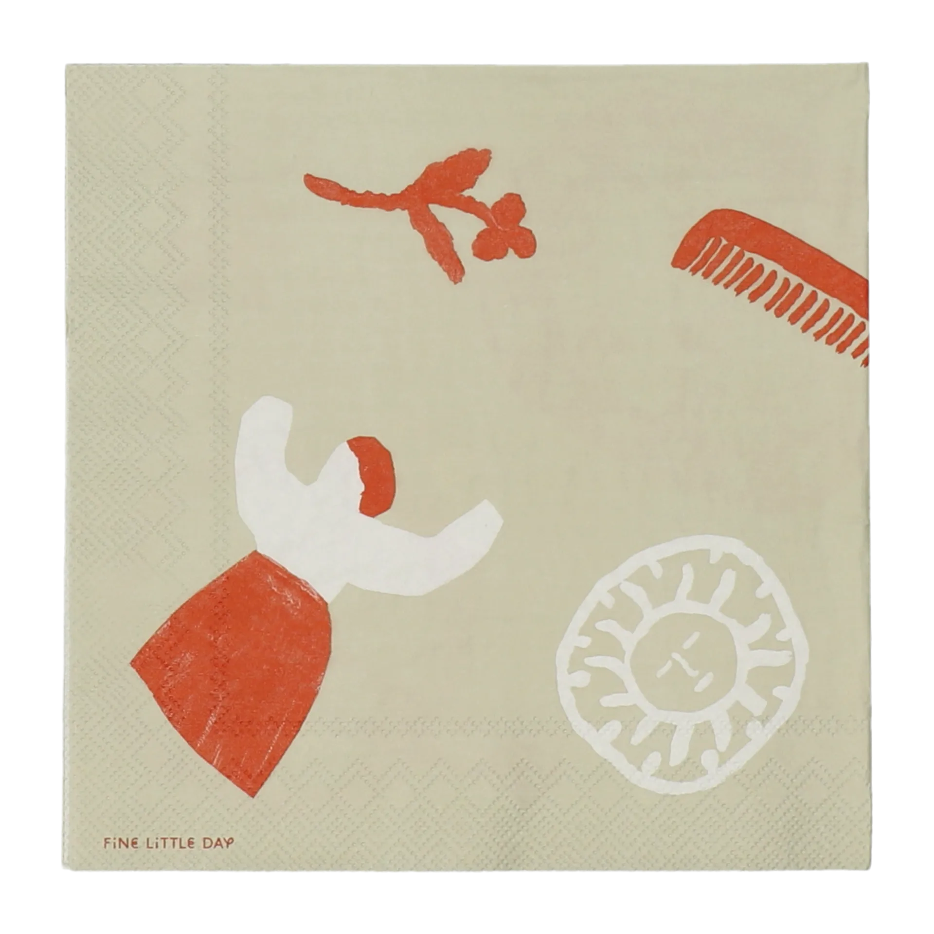 Figures servet 20-pack, Beige-red Fine Little Day