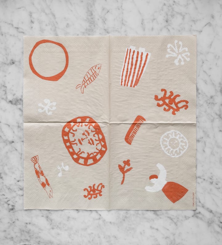 Figures servet 20-pack, Beige-red Fine Little Day