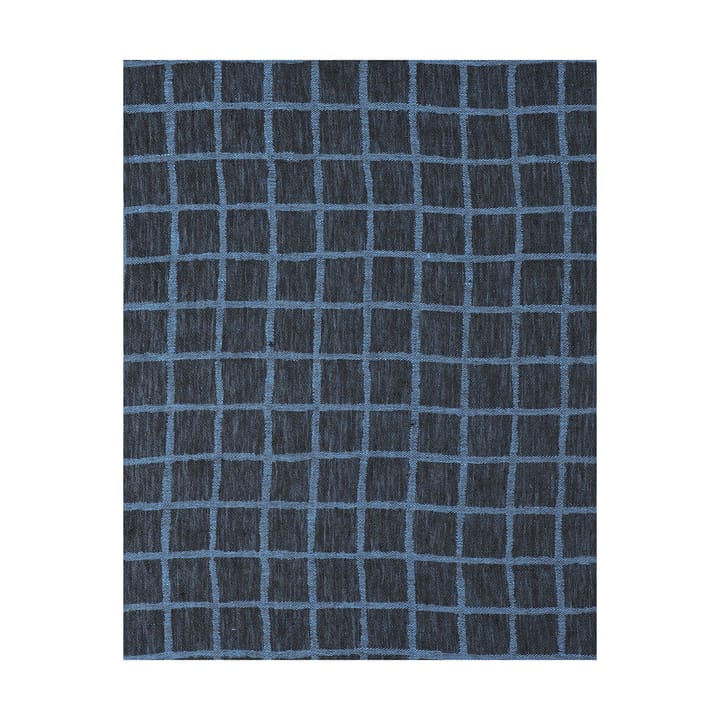 Geruit jacquardgeweven tafelkleed 147x147 cm - Blue-black - Fine Little Day