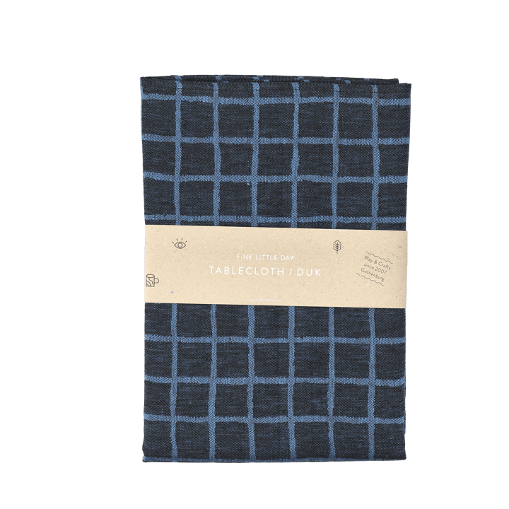 Geruit jacquardgeweven tafelkleed 147x147 cm, Blue-black Fine Little Day