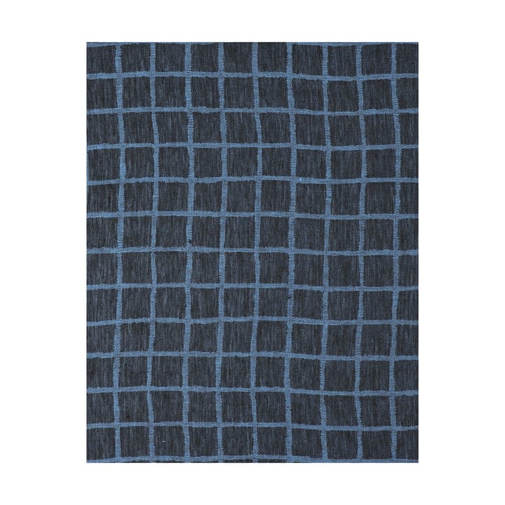Geruit jacquardgeweven tafelkleed 250x147 cm - Blue-black - Fine Little Day