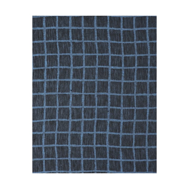 Geruit jacquardgeweven tafelkleed 250x147 cm - Blue-black - Fine Little Day