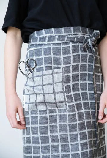 Geruit schort - Zwart - Fine Little Day