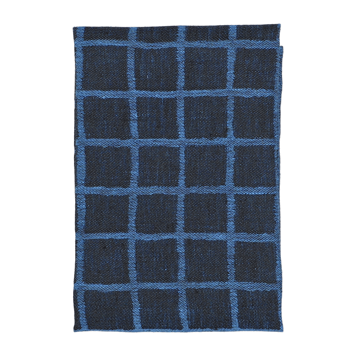 Geruite jacquardgeweven keukenhanddoek 47x70 cm - Blue-black - Fine Little Day