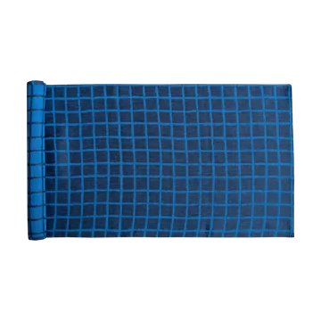 Geruite jacquardgeweven tafelloper 45x150 cm - Blue-black - Fine Little Day