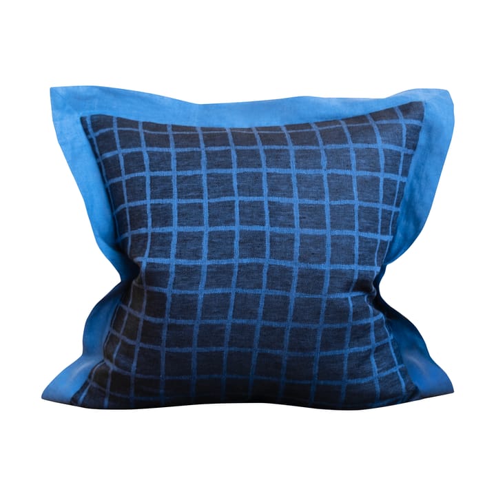 Geruite kussenhoes 47x47 cm - Blue-black - Fine Little Day