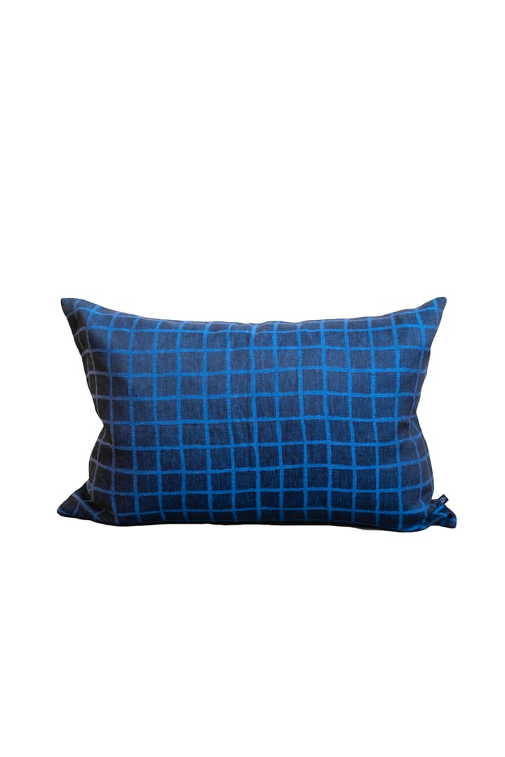 Geruite kussenhoes 48x68 cm, Blue-black Fine Little Day