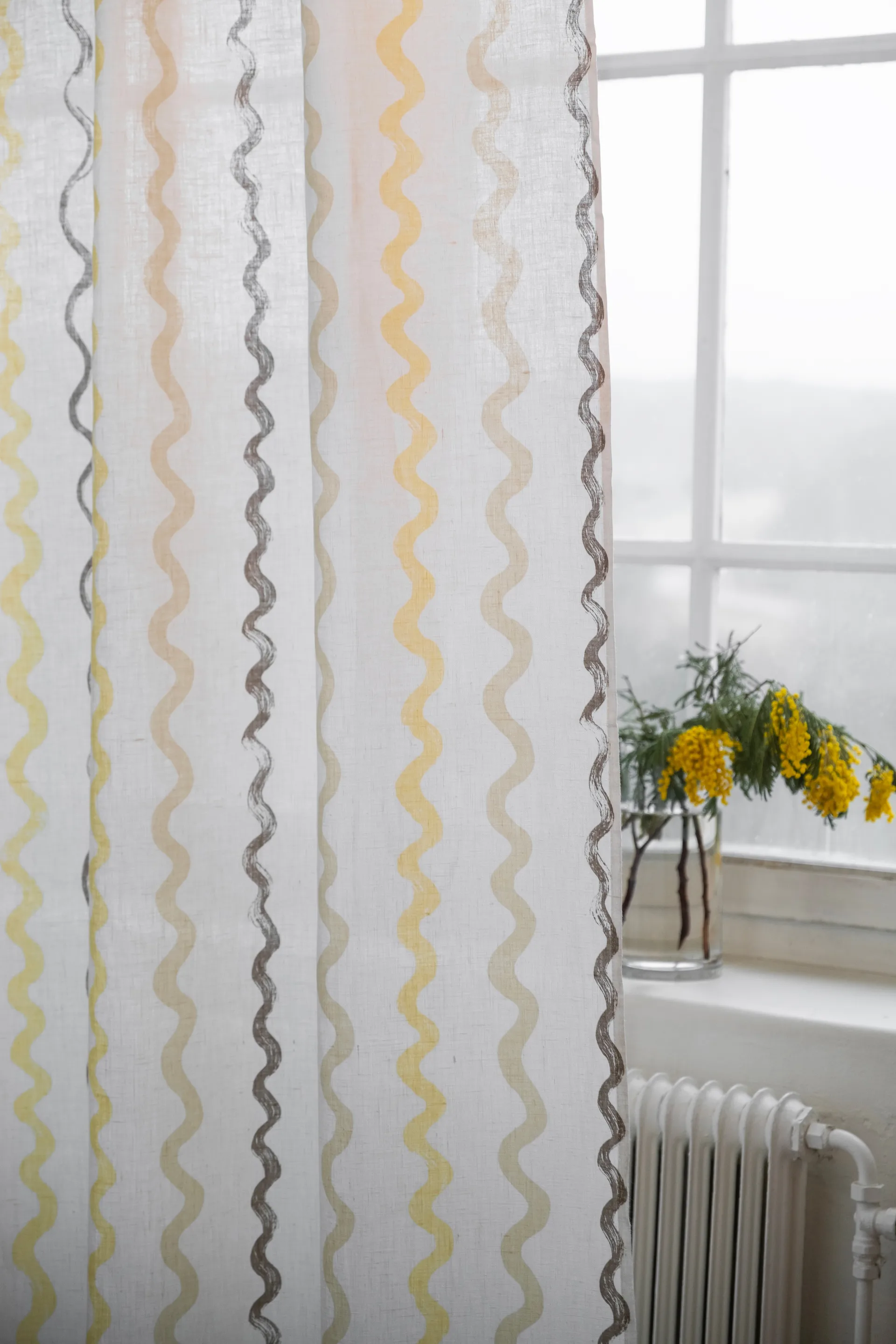 Gestreept gordijn 147x250 cm, White Fine Little Day