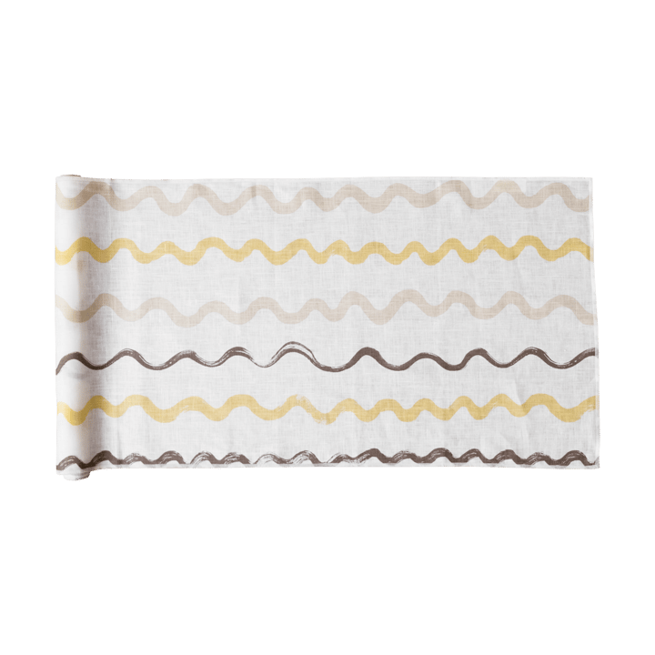 Gestreepte tafelloper 45x150 cm - White-yellow - Fine Little Day