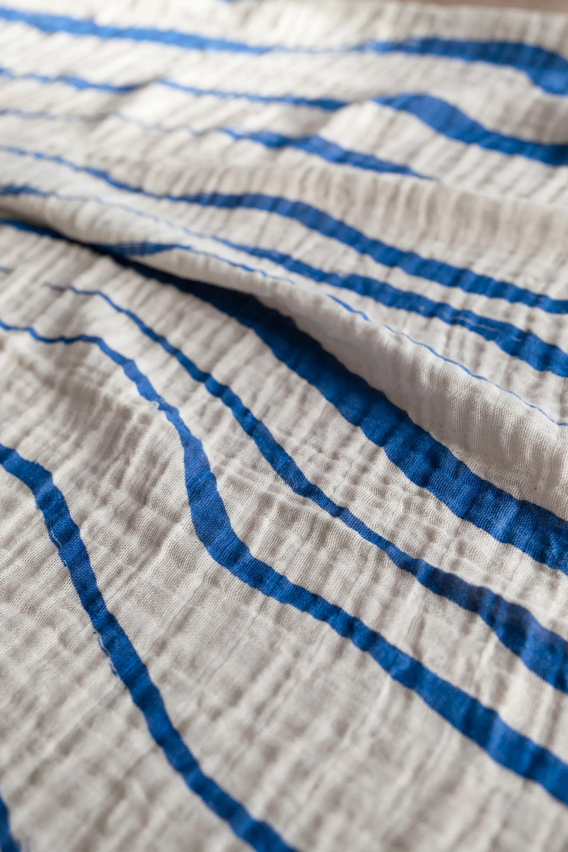 Golf mousselinedeken 120x120 cm, Blue Fine Little Day