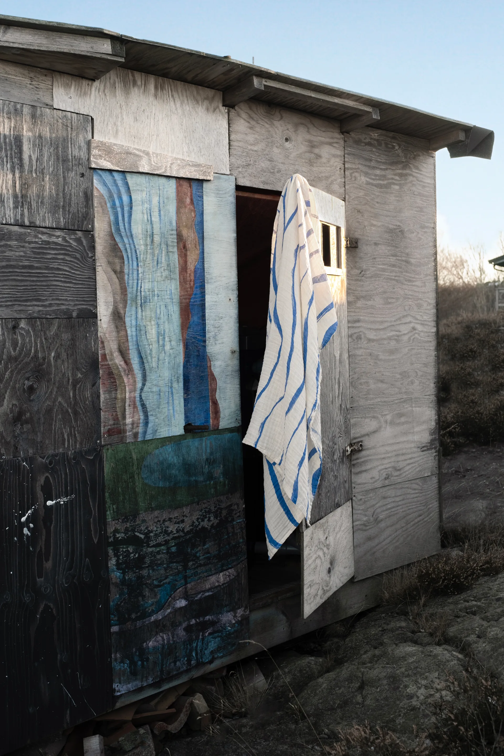 Golf mousselinedeken 120x120 cm, Blue Fine Little Day