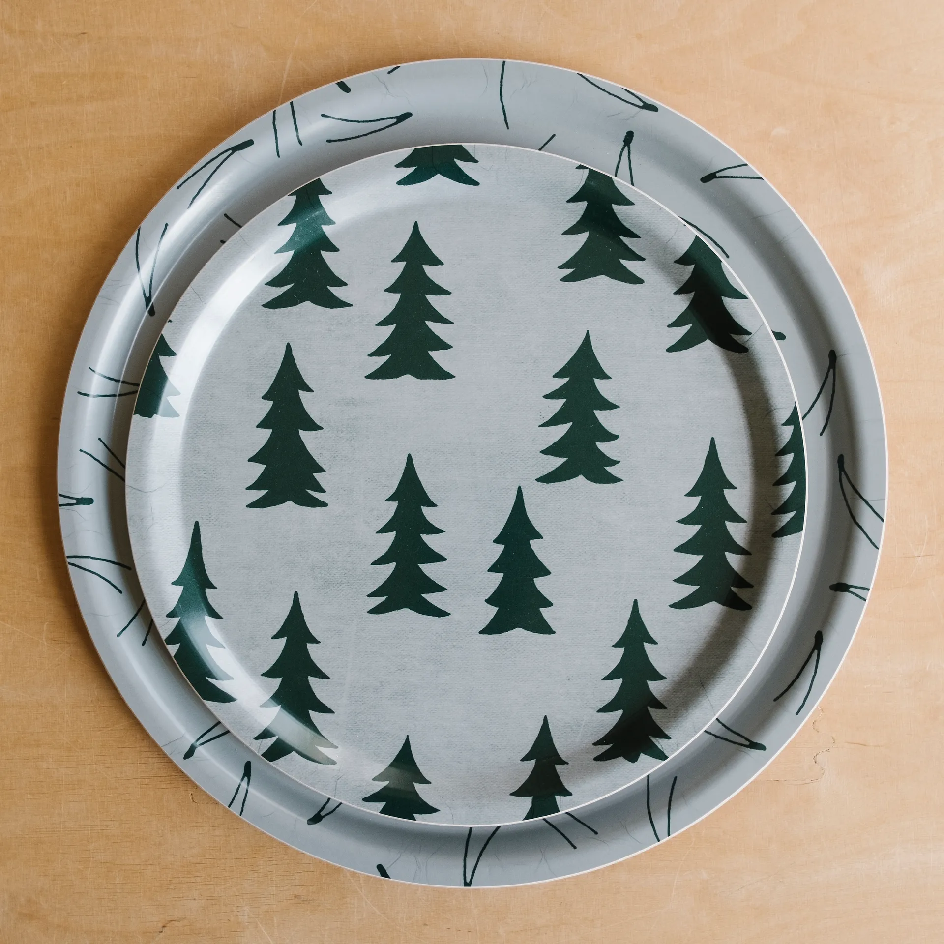 Gran dienblad 31 cm, Groen Fine Little Day