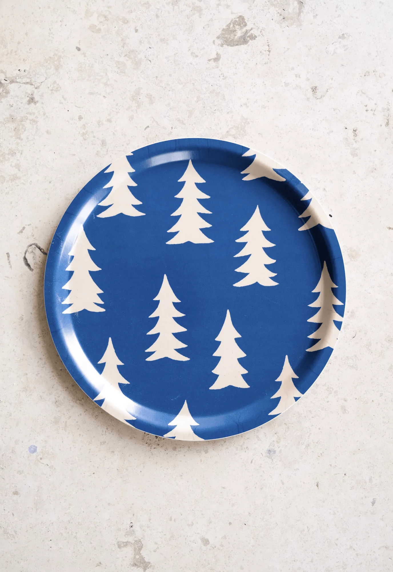 Gran dienblad, Blauw-naturel, Ø31 cm Fine Little Day